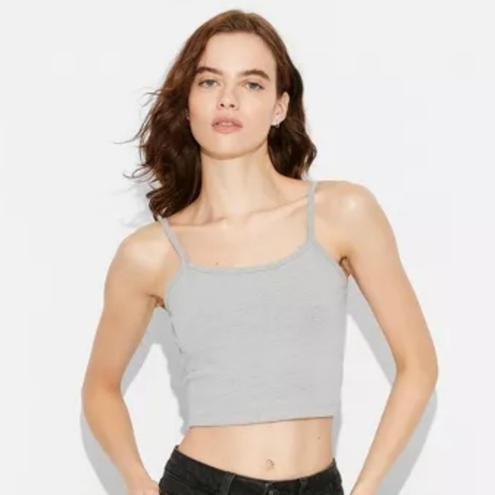 NWT Wild Fable Women's Grey Cropped Cami Tank (3 Pack)- XL